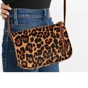 Madewell Indie Leopard Calf Hair Leather The Simple Crossbody Bag